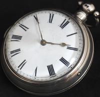 Antique Silver Pair Case Pocket Watch Fusee Verge Escapement Key Wind Enamel Dial Richardson London (9 of 13) Antique Silver Pair Case Pocket Watch Fusee Verge Escapement Key Wind Enamel Dial Richardson London (9 of 13)