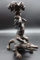 Mid 19th Century Bronze Figure of a Putti Astride a Cayman (4 of 6) Mid 19th Century Bronze Figure of a Putti Astride a Cayman (4 of 6)