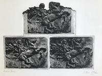 Original Etching '3 Etchings of an Antique Relief Carving' by Bettina McMahon 1972. Australian. B. 1930 (2 of 2) Original Etching '3 Etchings of an Antique Relief Carving' by Bettina McMahon 1972. Australian. B. 1930 (2 of 2)