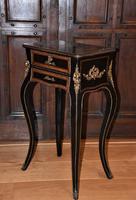 Striking 19th Century French Ebonised & Marquetry Side Table c.1880 (16 of 18) Striking 19th Century French Ebonised & Marquetry Side Table c.1880 (16 of 18)