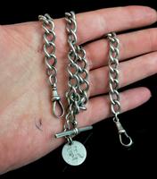 Antique Silver Double Albert Chain, Victorian (5 of 14) Antique Silver Double Albert Chain, Victorian (5 of 14)