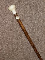 Antique Faux-ivory Pommel Topped Walking Stick with Black Palm Wood Shaft (2 of 12) Antique Faux-ivory Pommel Topped Walking Stick with Black Palm Wood Shaft (2 of 12)