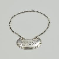 Antique Edwardian Silver Claret Wine Decanter Label 1902