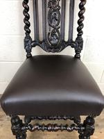 Antique 19th Century Carved Chair with Leather Seat (M-193) (6 of 14) Antique 19th Century Carved Chair with Leather Seat (M-193) (6 of 14)