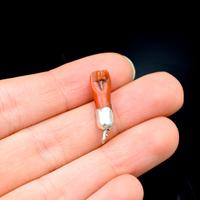 Antique Coral Silver Hand Figa Pendant Charm (8 of 8) Antique Coral Silver Hand Figa Pendant Charm (8 of 8)