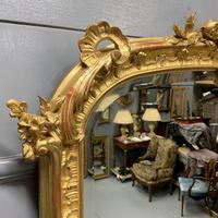 Large French gilt overmantle mirror 185cm (4 of 8) Large French gilt overmantle mirror 185cm (4 of 8)