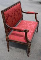 1910s French Beech 2 Seater Sofa in Red Upholstery (2 of 4) 1910s French Beech 2 Seater Sofa in Red Upholstery (2 of 4)