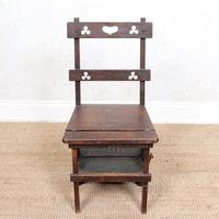 Oak Metamorphic Library Chair Ladder Steps Arts Crafts (6 of 12) Oak Metamorphic Library Chair Ladder Steps Arts Crafts (6 of 12)