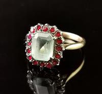 Antique Victorian Aquamarine & Garnet Ring, 9ct Gold (10 of 10) Antique Victorian Aquamarine & Garnet Ring, 9ct Gold (10 of 10)