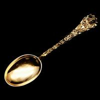 Antique Set of 4 Solid Silver Gilt Spoons with Highly Embossed Design - Henry William Curry 1871 (12 of 14) Antique Set of 4 Solid Silver Gilt Spoons with Highly Embossed Design - Henry William Curry 1871 (12 of 14)