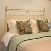 Brass & Iron Antique Platform Bed in Cream (2 of 5) Brass & Iron Antique Platform Bed in Cream (2 of 5)