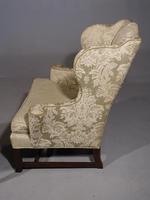Early 20th Century Mahogany Framed Wing Chair & Stool (4 of 6) Early 20th Century Mahogany Framed Wing Chair & Stool (4 of 6)