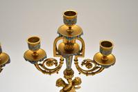 Pair of Antique French Victorian Gilt Bronze Champlevé Candelabra (8 of 12) Pair of Antique French Victorian Gilt Bronze Champlevé Candelabra (8 of 12)