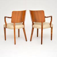 Pair of Vintage Art Deco Walnut Armchairs (6 of 9) Pair of Vintage Art Deco Walnut Armchairs (6 of 9)