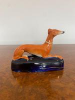 Quality Antique Victorian Staffordshire Greyhound (2 of 4)