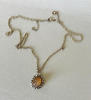 Superb Jugendstil Silver & Moonstone Pendant Necklace