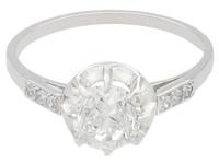 1.22ct Diamond & Platinum Solitaire Ring - Antique French c.1920 (4 of 9) 1.22ct Diamond & Platinum Solitaire Ring - Antique French c.1920 (4 of 9)