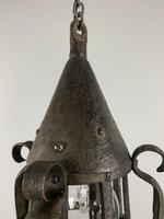 19th Century Blacksmiths Wrought Iron Ceiling Light, Lantern, Rewired (10 of 11) 19th Century Blacksmiths Wrought Iron Ceiling Light, Lantern, Rewired (10 of 11)
