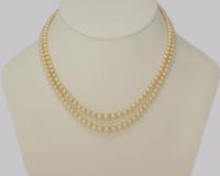 Vintage Natural Pearl Necklace with Sterling Silver Art Deco Clasp Double Strand 18" (5 of 8) Vintage Natural Pearl Necklace with Sterling Silver Art Deco Clasp Double Strand 18" (5 of 8)