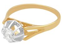 0.49ct Diamond 7 18ct Yellow Gold Solitaire Ring - Vintage French c.1940 (3 of 9) 0.49ct Diamond 7 18ct Yellow Gold Solitaire Ring - Vintage French c.1940 (3 of 9)
