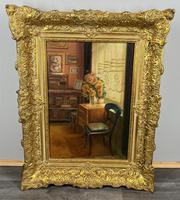 Vintage French Oil Painting Still Life Gilt Ornate Frame Signed