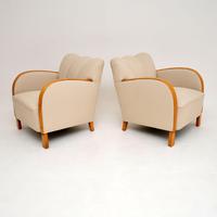 Pair of Swedish Art Deco Satin Birch Armchairs (3 of 11) Pair of Swedish Art Deco Satin Birch Armchairs (3 of 11)