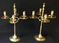 Pair of Arts & Crafts Brass 4 Branch Rise & Fall Candelabra (5 of 7) Pair of Arts & Crafts Brass 4 Branch Rise & Fall Candelabra (5 of 7)