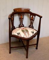 Mahogany Art Nouveau Corner Chair (6 of 10) Mahogany Art Nouveau Corner Chair (6 of 10)