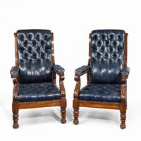 Pair of William IV Mahogany & Leather Upholstered Armchairs (2 of 11) Pair of William IV Mahogany & Leather Upholstered Armchairs (2 of 11)