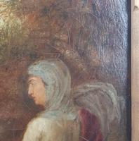 19th Century Oil on Canvas Double Sided Shepard. Jesus & Mary Magdalene (12 of 13) 19th Century Oil on Canvas Double Sided Shepard. Jesus & Mary Magdalene (12 of 13)