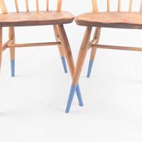 Pair of Ercol Windsor Chairs with Blue Legs (3 of 7) Pair of Ercol Windsor Chairs with Blue Legs (3 of 7)
