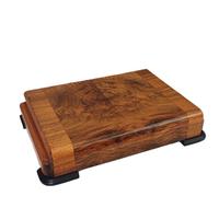 Large Art Deco Figured Walnut Table / Document Box
