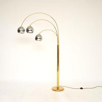 Vintage Italian Brass & Chrome Arc Floor Lamp (1 of 8)