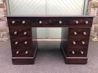 Antique Mahogany Pedestal Writing Desk (5 of 11) Antique Mahogany Pedestal Writing Desk (5 of 11)