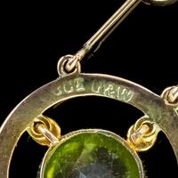Antique Edwardian Suffragette Pendant 9ct Gold Amethyst Peridot Pearl c.1910 (5 of 6) Antique Edwardian Suffragette Pendant 9ct Gold Amethyst Peridot Pearl c.1910 (5 of 6)
