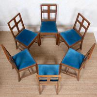 6 Arts & Crafts Carved Oak Dining Chairs (6 of 10) 6 Arts & Crafts Carved Oak Dining Chairs (6 of 10)