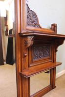Antique Large Victorian Oak Overmantle Wall Mirror (4 of 9) Antique Large Victorian Oak Overmantle Wall Mirror (4 of 9)