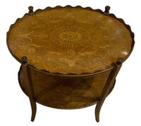 Oval Inlaid Mahogany 2 Tier Table by Shoolbred (4 of 6) Oval Inlaid Mahogany 2 Tier Table by Shoolbred (4 of 6)