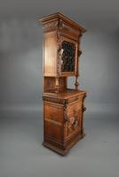 Carved Oak Leaded Glass Bookcase Cabinet (7 of 8) Carved Oak Leaded Glass Bookcase Cabinet (7 of 8)