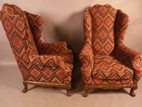 Very Good Pair of Wing Armchairs in the style of George II (15 of 15) Very Good Pair of Wing Armchairs in the style of George II (15 of 15)
