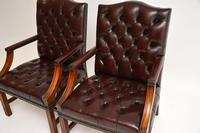Pair of Antique Deep Buttoned Leather Library Armchairs (12 of 12) Pair of Antique Deep Buttoned Leather Library Armchairs (12 of 12)