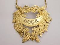 George III Silver Gilt Wreath Wine Label 'HOCK' by Digby Scott & Benjamin Smith - London 1806 (5 of 11) George III Silver Gilt Wreath Wine Label 'HOCK' by Digby Scott & Benjamin Smith - London 1806 (5 of 11)