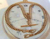 Victorian Pocket Watch Chain 1890s Antique 12ct Rose Rolled Gold Albert & T Bar (4 of 10) Victorian Pocket Watch Chain 1890s Antique 12ct Rose Rolled Gold Albert & T Bar (4 of 10)