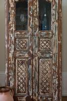 Unique Tall Two Door Teak & Painted Cabinet (10 of 16) Unique Tall Two Door Teak & Painted Cabinet (10 of 16)