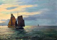 Andries Debeuf Flemish, Stunning Large Moonlit Seascape Oil Painting (4 of 13) Andries Debeuf Flemish, Stunning Large Moonlit Seascape Oil Painting (4 of 13)