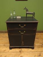 Small Antique Black Painted Cabinet with Drawers, Printer Cupboard, Gothic (17 of 17) Small Antique Black Painted Cabinet with Drawers, Printer Cupboard, Gothic (17 of 17)