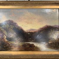 Antique Victorian river landscape oil painting of fishing party 1 of 2 (8 of 10) Antique Victorian river landscape oil painting of fishing party 1 of 2 (8 of 10)