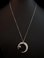 Victorian Silver Crescent Pendant, Paste & Emerald (7 of 9) Victorian Silver Crescent Pendant, Paste & Emerald (7 of 9)