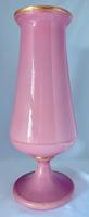 Large Victorian Hand Decorated Overlaid Pink Glass Vase. (3 of 8) Large Victorian Hand Decorated Overlaid Pink Glass Vase. (3 of 8)
