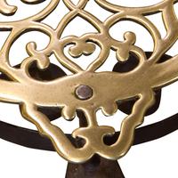 19th Century cast brass and wrought iron fireside trivet (2 of 5) 19th Century cast brass and wrought iron fireside trivet (2 of 5)